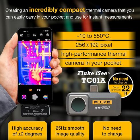 كاميرا فلوك الحرارية المحمولة لهاتف أندرويد فلوك iSee TC01A + حافظة in Kuwait
