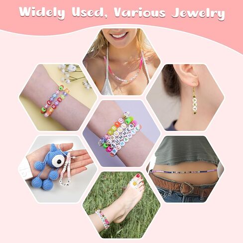 9 Style Letter Beads, 1900Pcs Acrylic Alphabet Beads with Glow-in-The-Dark Beads, Letter Beads with Elastic String for Bracelets Making Kit (7mm*7mm*3mm) in Saudi Arabia
