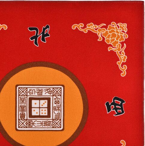 Universal Mahjong/Paigow/Poker/Dominos/Game Table Cover,Slip Resistant Mat(Red) 31.5" x 31.5"(80cm x 80cm) in Saudi Arabia