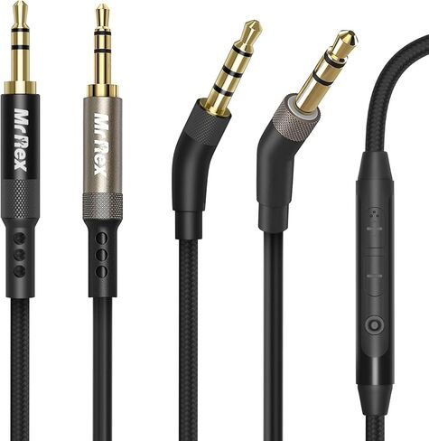 سلك بديل لسماعات Bose 700 QC25 QC35II QC35 QC45، سماعة JBL Everest 300 650BTNC E55BT، كابل صوت Aux 2.5 مم إلى 3.5 مم [عبوتان، 5 أقدام مضفرة من النايلون مع ميكروفون + 5 أقدام TPE بدون ميكروفون] in Kuwait