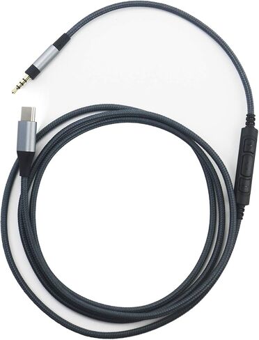 كابل صوت NewFantasia USB C متوافق مع Sennheiser Momentum 4، PXC550، PXC550-II، PXC480، سماعات ACCENTUM Plus، ميكروفون للتحكم عن بعد متوافق مع iPhone 15/15 Pro، متوافق مع iPad in Saudi Arabia