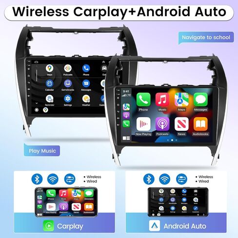 [8 Core 4+64G] Car Radio for Toyota Camry 2012-2014 with Wireless Apple Carplay and Android Auto - 10.1 Inch IPS 1280 * 720 Touchscreen Android Stereo - 32EQ DSP/WiFi/GPS + AHD Backup Camera in Saudi Arabia