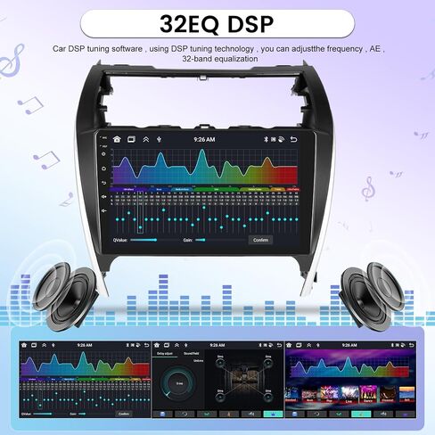 [8 Core 4+64G] Car Radio for Toyota Camry 2012-2014 with Wireless Apple Carplay and Android Auto - 10.1 Inch IPS 1280 * 720 Touchscreen Android Stereo - 32EQ DSP/WiFi/GPS + AHD Backup Camera in Saudi Arabia
