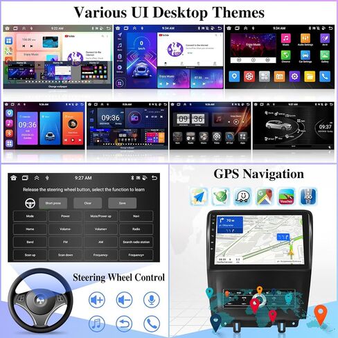 8 Core [4G+64G] Car Radio for Ford Mustang 2010 2011 2012 2013 2014 - Android 13 Touch Screen Stereo, DSP 32 EQ Audio/IPS Screen/Apple Carplay/Android Auto/SWC/BT 5.0/WiFi in Saudi Arabia