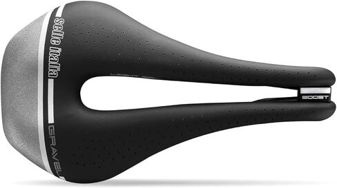 سرج الدراجة على الطريق من Selle Italia Novus Boost Gravel Tech Superflow - للرجال والنساء، أسود in Saudi Arabia