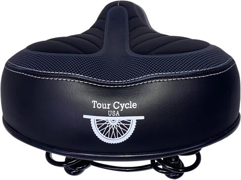 Bike Seat - Universal Bicycle Saddle with Memory Foam - Compatible with Peloton, Road, Mountain, and Exercise Bikes - Wide Replacement Seat for Men and Women in Saudi Arabia