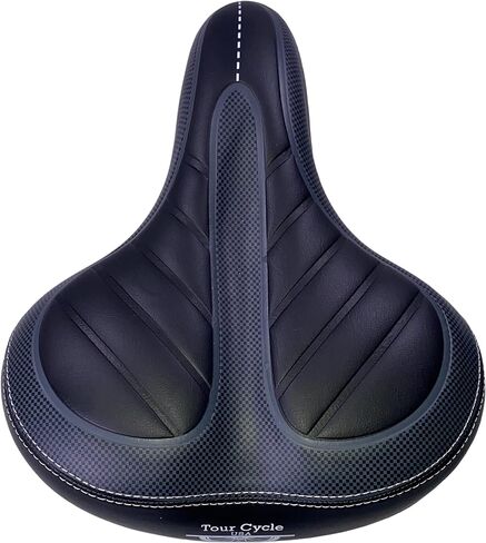 Bike Seat - Universal Bicycle Saddle with Memory Foam - Compatible with Peloton, Road, Mountain, and Exercise Bikes - Wide Replacement Seat for Men and Women in Saudi Arabia
