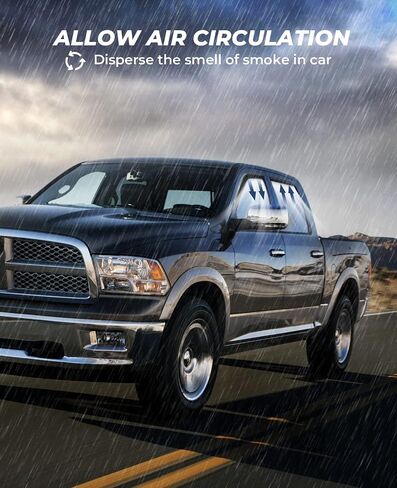 واقيات المطر داخل القناة من ISSYAUTO متوافقة مع 2009-2018 Ram 1500 Crew Cab، 2010-2023 Ram 2500 3500 Crew Cab & Mega Cab، 2019-2023 Ram 1500 Classic Crew Cab، عاكسات النافذة الجانبية، واقيات نافذة التهوية in Saudi Arabia