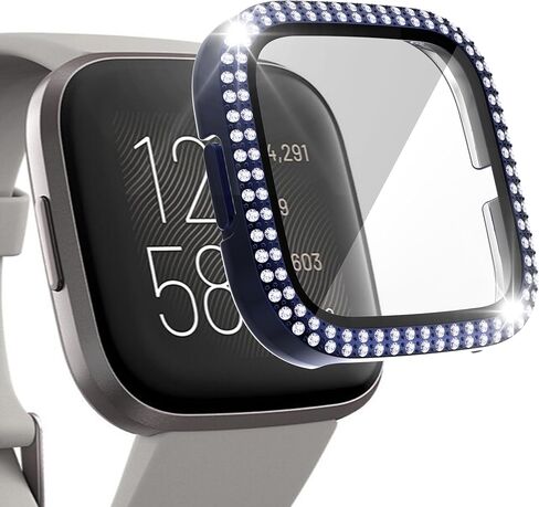 RICHONE [5 عبوات] متوافق مع جراب Fitbit Versa 2 بإطار من الكريستال الماسي وغطاء حماية كامل عالي الدقة مقاوم للخدش لملحقات الساعة الذكية Versa 2 (5 ألوان) in Kuwait