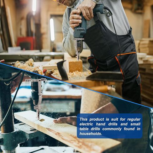 Square Hole Drill Bit Adapter, Mortising Attachment for Drill Press, Square Hole Drill Bits for Wood, Mortise and Tenon Tools, Accessory Quickly Install or Disassemble in Kuwait