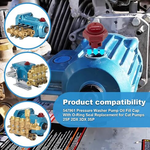 SuperDi For Cat Pump Pressure Washer 547961 Oil Filler Replacement Cap 2SF, 3DX, 3SP Pumps in Saudi Arabia