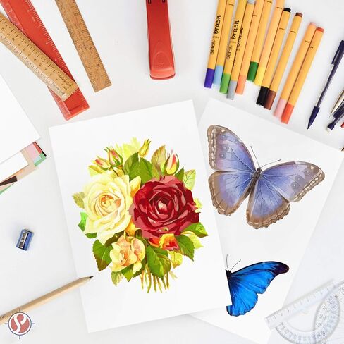 A5 Premium White Cardstock | For Copy, Printing, Writing | 5.83" x 8.27" inches (148 x 210 mm - Half of A4) | Full ream of 100 Sheets | 80lb in Saudi Arabia