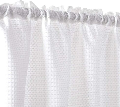 Lazzzy Kitchen Curtains Cafe Curtains Black Waffle Textured Tier Curtains for Bathroom 24 Inch Length Window Curtain Set for Living Room Bedroom Blackout Drapes Rod Pocket 2 Panels in Saudi Arabia