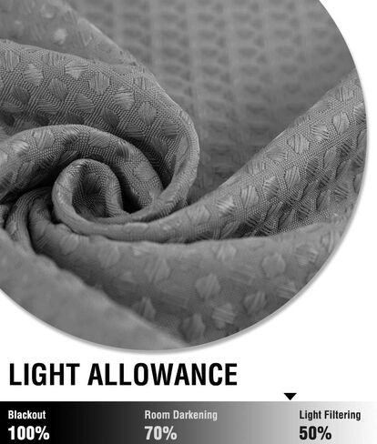 ستائر المطبخ Lazzzy ستائر منسوجة على شكل وافل ستائر مقهى المزرعة للمطبخ والحمام وغرفة المعيشة وغرفة النوم وطبقات صغيرة ستائر ريفية ريفية بطول 24 بوصة طول 2 لوحة مجموعة قضيب جيب أزرق داكن in Kuwait