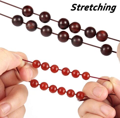 4 Rolls 0.8mm/1mm Elastic String Cord, AIFUDA Elastic Thread Beading String Cord for DIY Jewelry Bracelet Making, 50 Meters/Roll (4 Colors) in Saudi Arabia