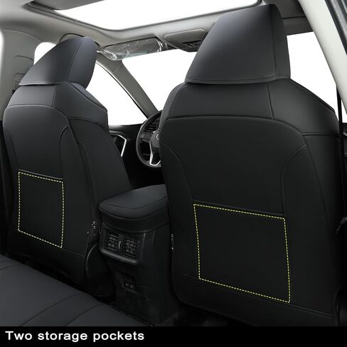 أغطية مقاعد Rav4، تناسب 2019-2024 Toyota Rav4 XLE LE XLE Premium Limited Base SUV، وليس للمغامرة وTRD-Off (أسود) in Saudi Arabia