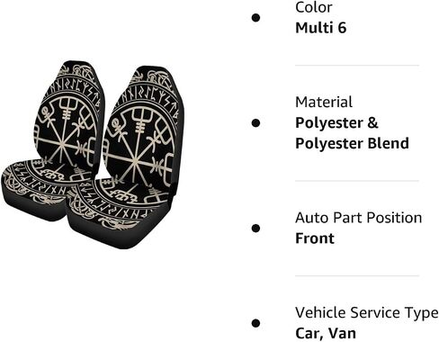 Car Seat Covers Halloween White Spider on Dark Spiderweb Pattern Animals Arachnid Set of 2 Auto Accessories Protectors Car Decor Universal Fit for Car Truck SUV in Saudi Arabia