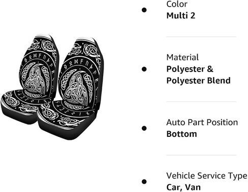 Car Seat Covers Halloween White Spider on Dark Spiderweb Pattern Animals Arachnid Set of 2 Auto Accessories Protectors Car Decor Universal Fit for Car Truck SUV in Saudi Arabia