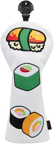Japanese Sushi Golf Club Covers - Golf Accessory for Men, Women, Kids, Golfer - 3 Model Options Golf Driver Headcover/Golf Fairway Wood Head Cover/Hybrid Club Head Cover in Saudi Arabia