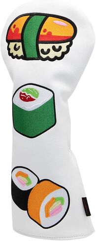 Japanese Sushi Golf Club Covers - Golf Accessory for Men, Women, Kids, Golfer - 3 Model Options Golf Driver Headcover/Golf Fairway Wood Head Cover/Hybrid Club Head Cover in Saudi Arabia