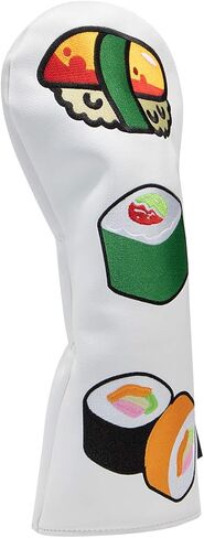 Japanese Sushi Golf Club Covers - Golf Accessory for Men, Women, Kids, Golfer - 3 Model Options Golf Driver Headcover/Golf Fairway Wood Head Cover/Hybrid Club Head Cover in Saudi Arabia