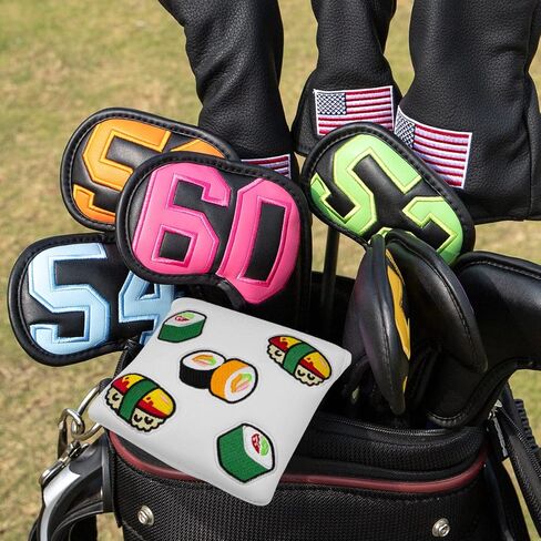 أغطية نادي الجولف الياباني السوشي - إكسسوار الجولف للرجال والنساء والأطفال ولاعبي الجولف - 3 خيارات لغطاء رأس سائق الجولف / غطاء رأس خشبي لممر الجولف / غطاء رأس نادي هجين in Kuwait