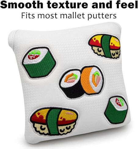 أغطية نادي الجولف الياباني السوشي - إكسسوار الجولف للرجال والنساء والأطفال ولاعبي الجولف - 3 خيارات لغطاء رأس سائق الجولف / غطاء رأس خشبي لممر الجولف / غطاء رأس نادي هجين in Kuwait