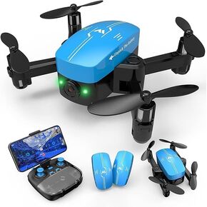 طائرة بدون طيار صغيرة مع كاميرا للأطفال 1080 بكسل FPV، ألعاب طائرات بدون طيار للأعمار من 8 إلى 13 عامًا مع أجنحة قابلة للطي، تثبيت الارتفاع، وضع مقطوعة الرأس، تقلبات ثلاثية الأبعاد، التحكم بالإيماءات الصوتية، طائرة بدون طيار للتحكم عن بعد، بطاريتان in Kuwait