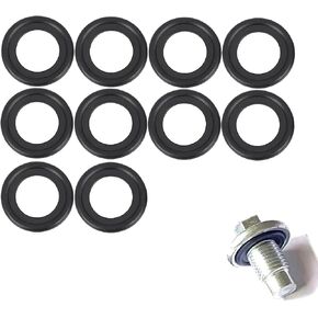 10PCS Oil Drain Plug Gasket, M12 Rubber Car Sealing Gasket Replace OEM#12616850, Engine Oil Pan Crush Washers Compatible with Buick Cadillac GMC Chevrolet (M12) in Saudi Arabia