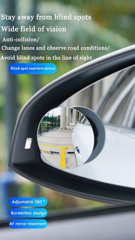 KARKOR Blind Spot Mirror Round HD Glass Convex 360° Wide Angle Side Rear View Mirror Exterior Accessories and Interior for Cars SUV and Trucks Pack of 2 in Saudi Arabia