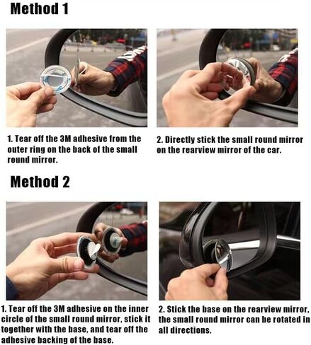 KARKOR Blind Spot Mirror Round HD Glass Convex 360° Wide Angle Side Rear View Mirror Exterior Accessories and Interior for Cars SUV and Trucks Pack of 2 in Saudi Arabia