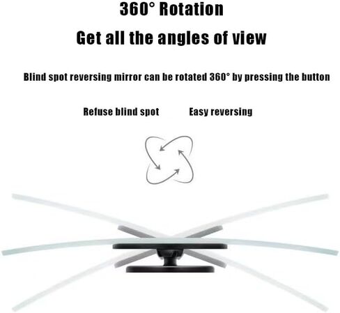 KARKOR Blind Spot Mirror Round HD Glass Convex 360° Wide Angle Side Rear View Mirror Exterior Accessories and Interior for Cars SUV and Trucks Pack of 2 in Saudi Arabia