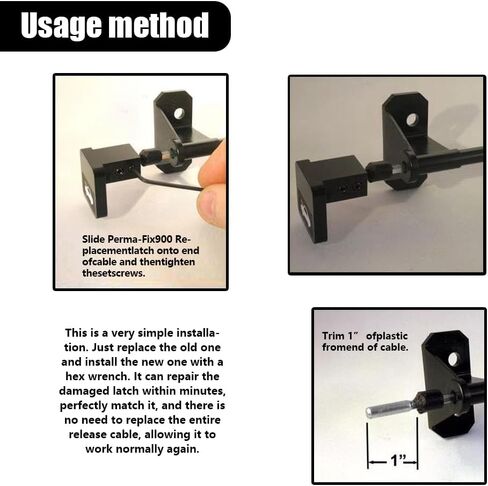 Hood Latch Enheries Handle Cable Kit Aluminoy Sploy Kit ، مقبض إطلاق غطاء محرك السيارة ، طقم إصلاح الكابلات للغطاء الأمامي للسيارة في هوندا سيفيك 1996-2011 ، CR-V 1997-2006 (أسود) in Kuwait