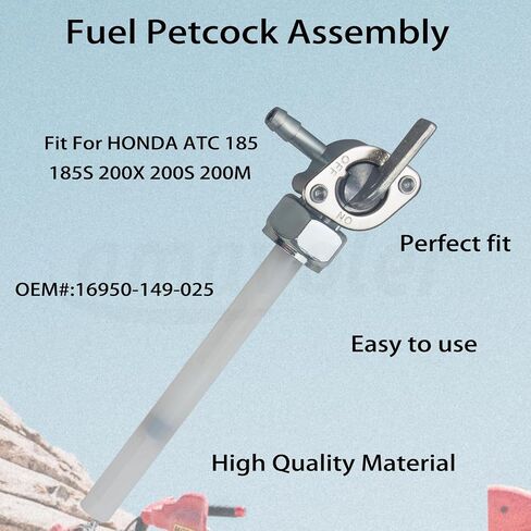 Gas Shut Off Valve Switch Fuel Petcock 16950-149-025 Aftermarket Accessory Fit for Honda ATC185 200 Z50R Z50 XR75 XL75 XR80 Express 50 NC50 NA50 ATV Dirt Bike Go Kart. in Saudi Arabia