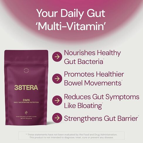 DMN (التغذية اليومية للميكروبيوم) ، 6 أوقية ، مسحوق الألياف القائمة على النبات مع 3 prebiotics مختلفة ، يساعد على صحة الجهاز الهضمي والأمعاء ، مكملات FODMAP المنخفضة ، نباتي ، نكهة التوت البري ، 30 حصص in Saudi Arabia