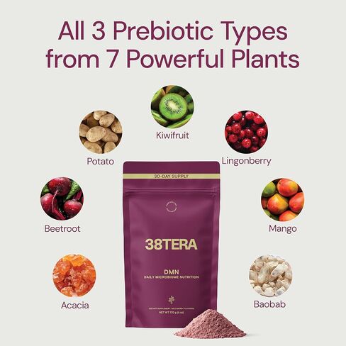 DMN (التغذية اليومية للميكروبيوم) ، 6 أوقية ، مسحوق الألياف القائمة على النبات مع 3 prebiotics مختلفة ، يساعد على صحة الجهاز الهضمي والأمعاء ، مكملات FODMAP المنخفضة ، نباتي ، نكهة التوت البري ، 30 حصص in Saudi Arabia