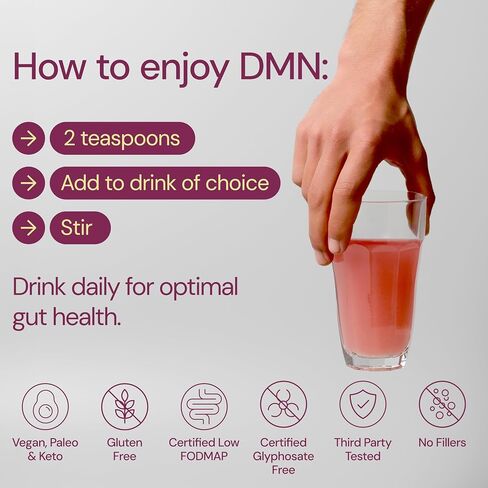 DMN (التغذية اليومية للميكروبيوم) ، 6 أوقية ، مسحوق الألياف القائمة على النبات مع 3 prebiotics مختلفة ، يساعد على صحة الجهاز الهضمي والأمعاء ، مكملات FODMAP المنخفضة ، نباتي ، نكهة التوت البري ، 30 حصص in Saudi Arabia