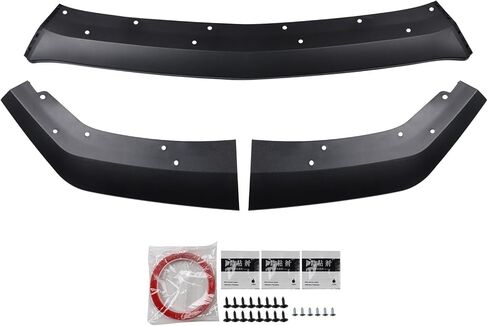 VKS Front Pumper Lip Spoiler SPOPITER SPLITER KIT لعام 2024-2025 موستانج ECO ، مواد ABS المضبوطة G-Style G-Style ، Black Matte in Kuwait