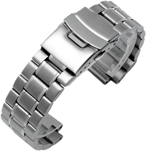 FELATESTELT WATCHBAND BANDBAND MEN FIT FOR TIMEX T2N720 T2N721 TW2R55500 T2N739 Watch STRAP 24 * 16MM LUG END SILVER BRACELET in Kuwait
