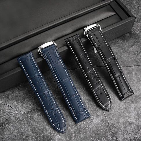 for Omega Seamaster 300 150 Speedmaster 007 AT150 Brown Watchband Bracelet Deployant Clasp 19mm 20mm 21mm Italian Leather Strap (Color : A Black-no bukcle, Size : 19mm) in Saudi Arabia