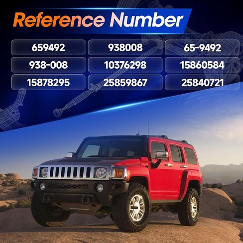 938-008 تجميع عمود عمود عمود عمود الدافع الأمامي [4WD] ملائمة لهاممر H3 2006-2010 Sport Utility ، H3T 2009-2010 Crew Cab ، OE 10376298 ، 15860584 in Saudi Arabia