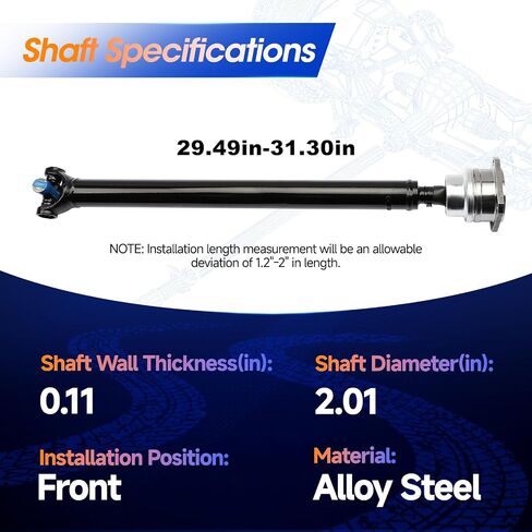 938-008 تجميع عمود عمود عمود عمود الدافع الأمامي [4WD] ملائمة لهاممر H3 2006-2010 Sport Utility ، H3T 2009-2010 Crew Cab ، OE 10376298 ، 15860584 in Saudi Arabia