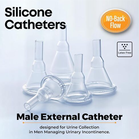 30 Pack 32mm External Condom Catheters for Men Day or Night-Breathable 100%Silicone, Latex Free, Transparent, Moisture Wicking Self Sealing Adhesive, with CathyShack Travel/Storage Bag & Instructions in Saudi Arabia