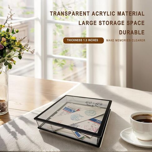 Travel Adventure Archive Memory Ticket Stub Shadow Box Display Frame with Slot on Top for Lover (Black(youme), 8*8) in Saudi Arabia