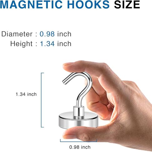 LOVIMAG Magnetic Hooks Heavy Duty, 110 lb Strong Magnetic Hooks for Hanging, Toolbox, Cruise, Office and Kitchen etc- 2 Pack in Saudi Arabia