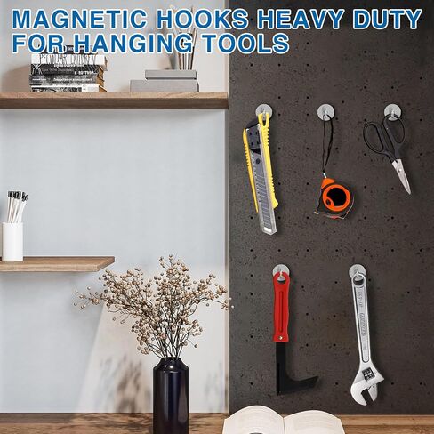 LOVIMAG Magnetic Hooks Heavy Duty, 110 lb Strong Magnetic Hooks for Hanging, Toolbox, Cruise, Office and Kitchen etc- 2 Pack in Saudi Arabia