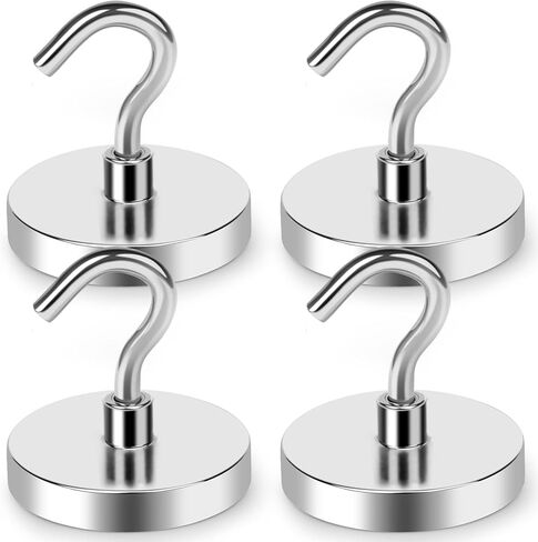 LOVIMAG Magnetic Hooks Heavy Duty, 110 lb Strong Magnetic Hooks for Hanging, Toolbox, Cruise, Office and Kitchen etc- 2 Pack in Saudi Arabia