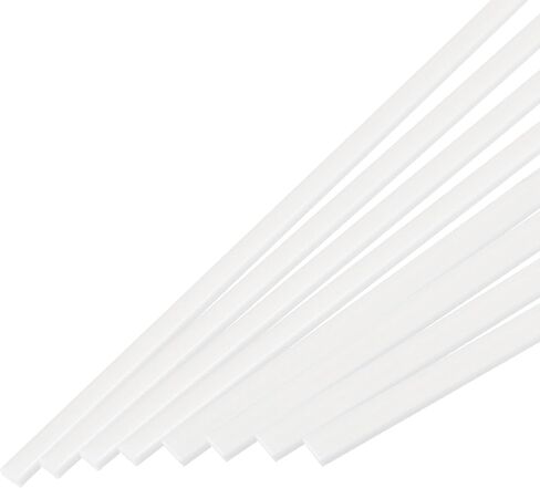 MECCANIXITY 40pcs ABS Rectangle Rod, Diameter 2mm to 4mm, Length 250mm, ABS Plastic Stick Solid Bar, White Plastic Rods Assortment Kit for DIY Architectural Model Building Making in Saudi Arabia