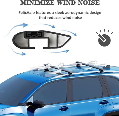 فيليكفالو 53 "جميع رف سقف المعادن عبر القضبان العالمية رفوف الجانبية المرتفعة ، 260 رطلاً رفوف سقف من الألومنيوم الثقيلة تم تمديدها للدراجة الناقلة على السطح كاياك أمتعة in Kuwait