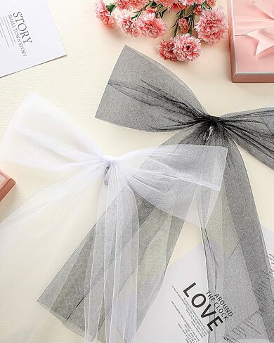 8 Pcs Bachelorette Bikini Bow Veil Detachable Tulle Bow Bach Pool Party Bathing Suit Bikini Accessories in Saudi Arabia